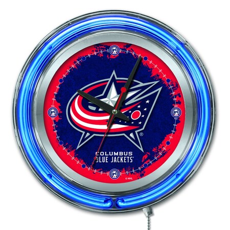 Columbus Blue Jackets Double Neon 15 Clock,NHL